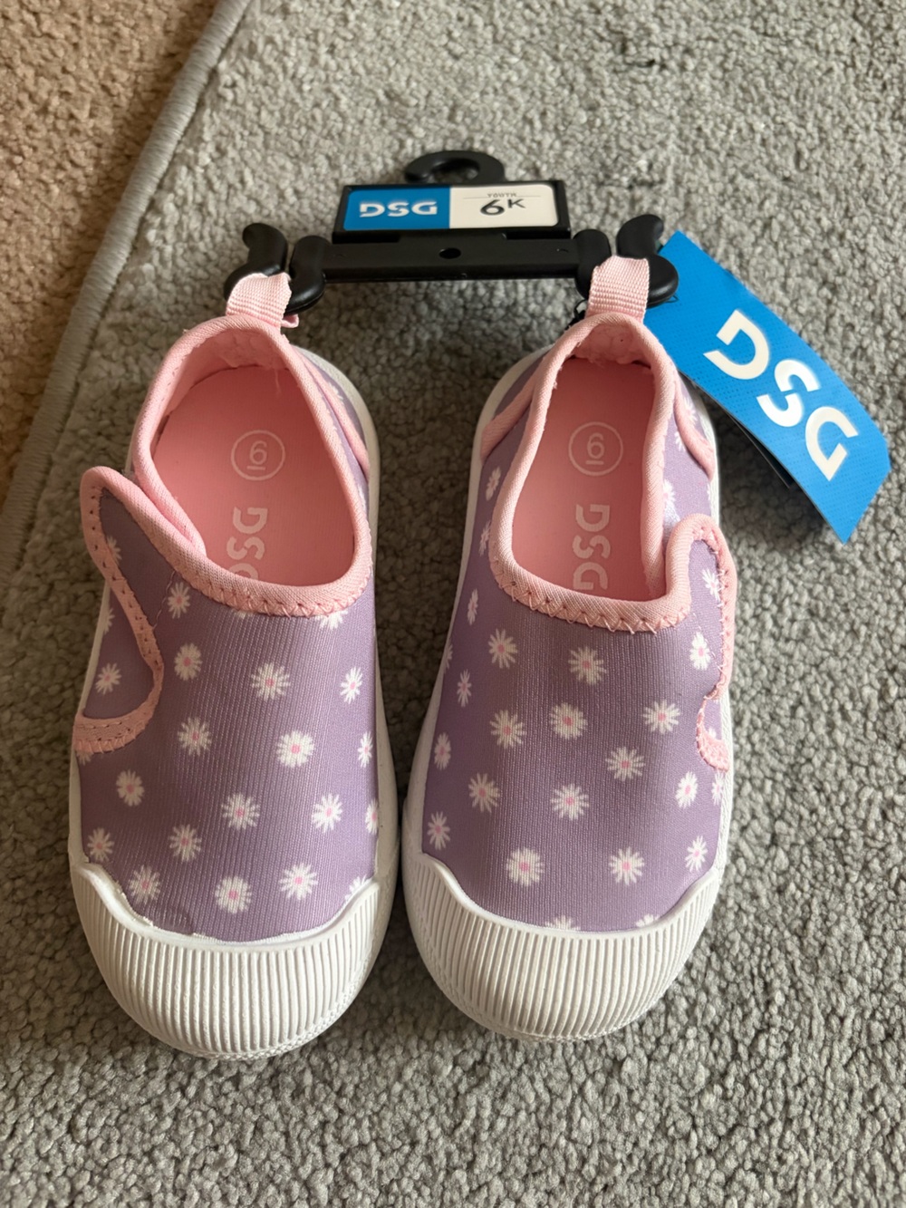 DSG Kids' Slip-On WaterShoes in Light Purple and Pink - Floral